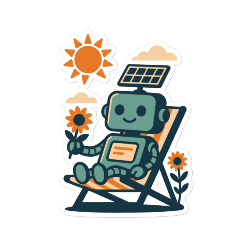 Relaxing Robot sticker