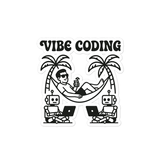 Sticker | Love Vibe Coding Sticker | Fun Techie Sticker for Developers & Coders